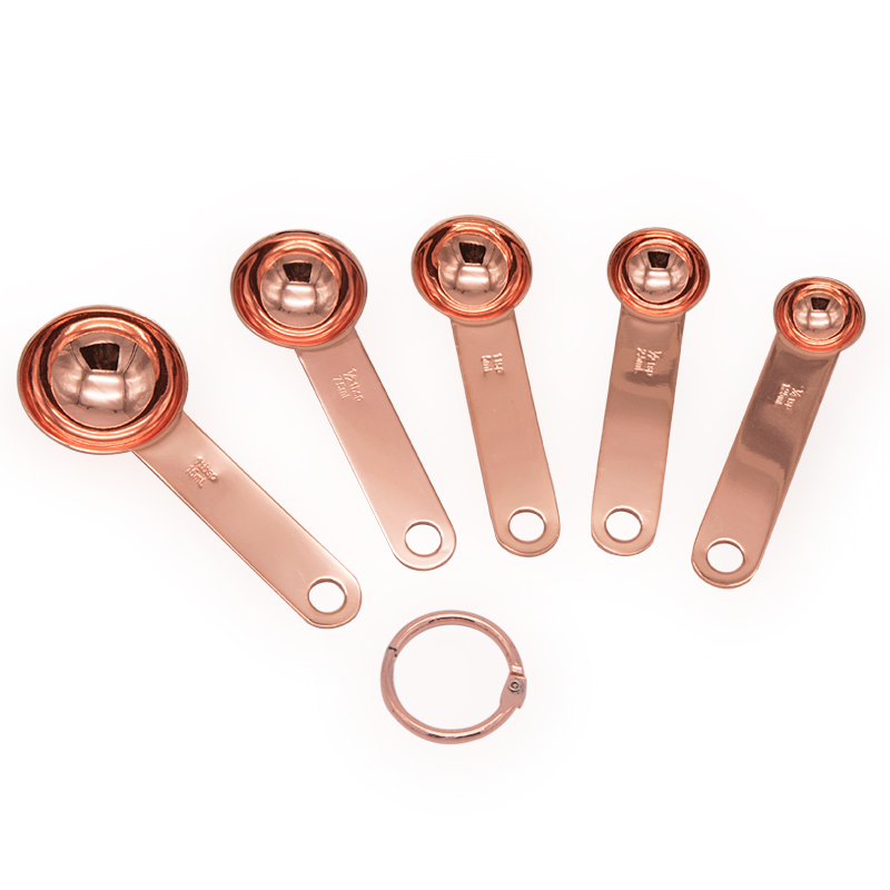 Measuring Spoons Set 5 PCS Rose Gold Plating